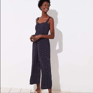 LOFT:  Dotted Wide Leg Jumpsuit